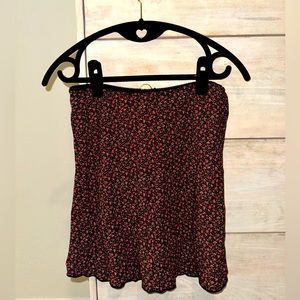 Brandy Melville Jackie Skirt - Black Pink Floral